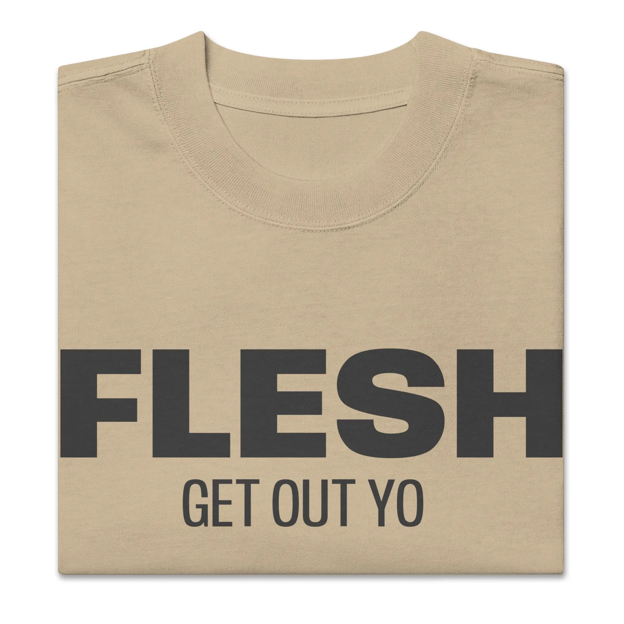Oversized faded t-shirt FLESH