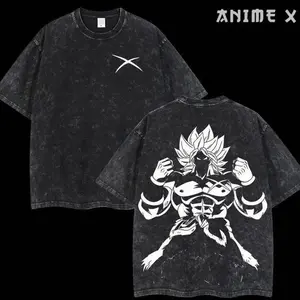 Retro Heavy Limited Broly "The Legendary Super Saiyan" - Dragon Ball Unisex Anime T-shirt, Soft Cotton Tee, Trendy Cartoon Graphic Shirt L14 L8M