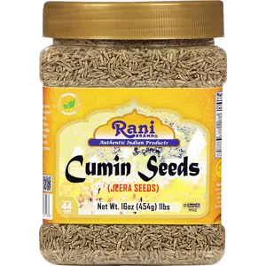 Rani Cumin Seeds Whole (Jeera) Spice 16oz (454g) 1lb PET Jar ~ All Natural | Gluten Friendly | NON-GMO | Vegan | Kosher | Indian Origin