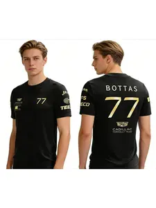 2026 New Cadillac Racing Team Outdoor Extreme Sports Fast Drying Breathable Round Neck T-shirt Men's Short Sleeve