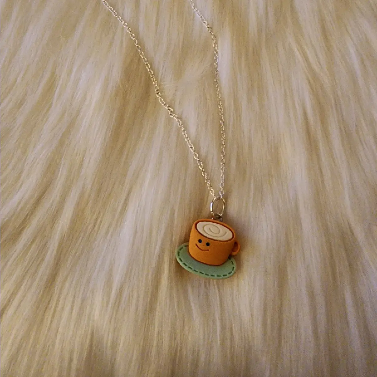 Charming Miniature Coffee Cup Pendant Necklace - Casual Costume Jewelry with Metal Coating, Plastic Accents, Ideal for Coffee Enthusiasts to Show Off Their Passion, Perfect Accessory For Coffee Lovers
