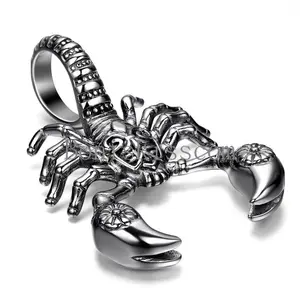 The Scorpion King Stainless Steel Scorpio Men's Boy's Pendant Necklace Silver