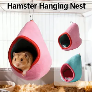 1pc Small Pet Supplies Hamster Hanging Nest Flower Rat Silk Bear Bed Cage Decoration Safe House