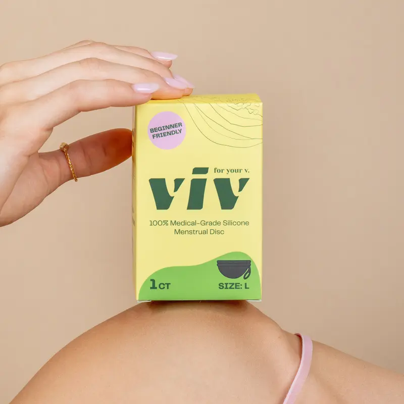 Viv Menstrual Disc - Beginner Period Disc with Easy Removal Pull Tab - Comfortable, Sustainable, 100% Medical-Grafe Silicone