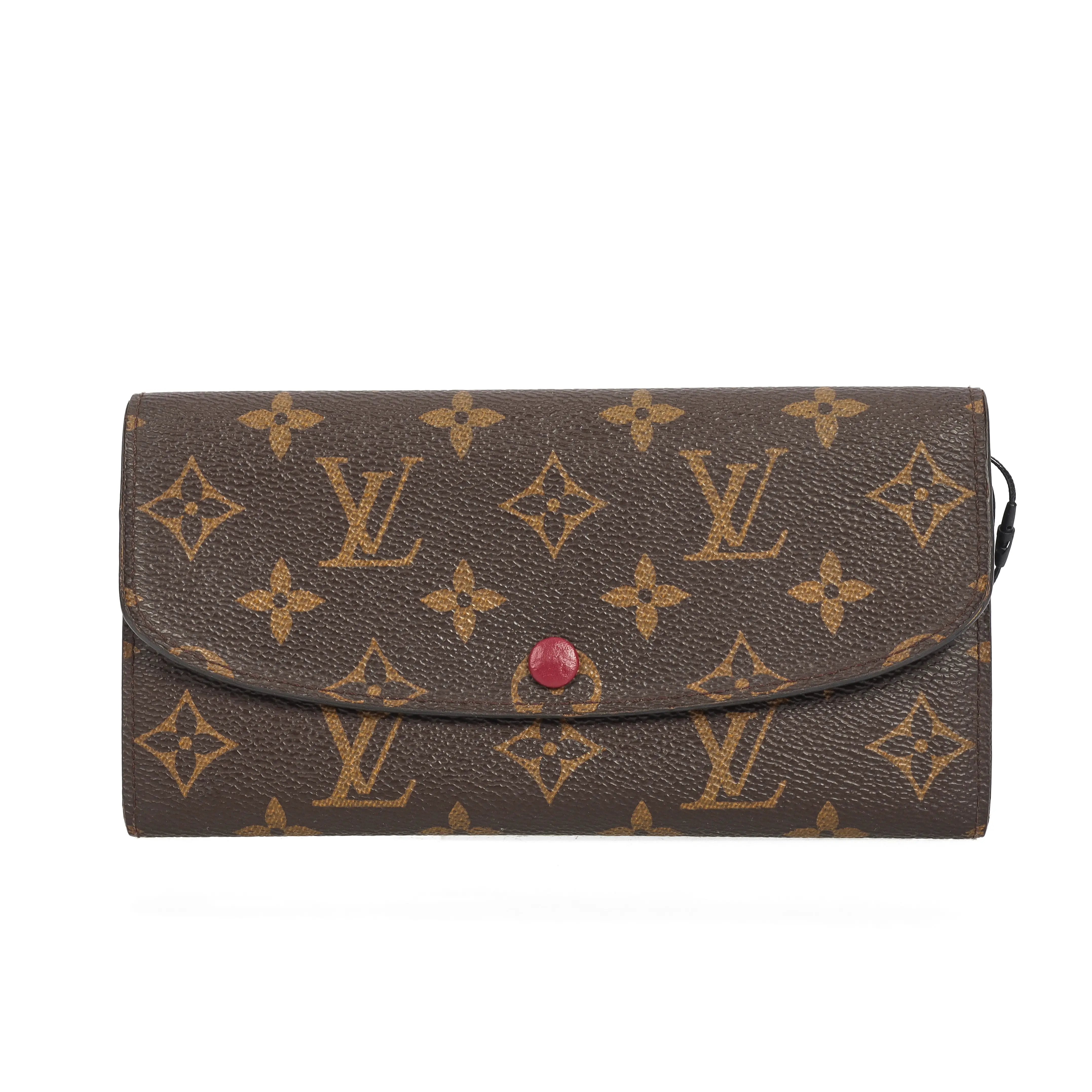 Pre-owned Louis Vuitton Coated Canvas Wallet Emilie Monogram Brown 81175185 hz