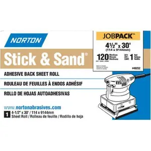 212 MAIN Adhesive Backed Aluminum Oxide Sanding Roll, 4.5x10 yd, 120 Grit, Multi-Surface Cleaning Tool for Reptiles & Amphibians, Wood, Metal