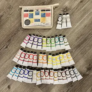 Gamblin Oil Painting Must Haves Set - Complete Artist Bundle with 42 Colors & Travel Pouch - NWT - High-Quality Pigments for Strong Color and Excellent Coverage