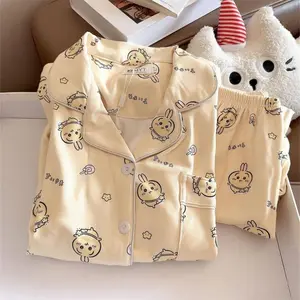 Anime Chiikawa Hachiware Usagi Delong Pajamas Female Winter Kawaii Thicken Keep Warm Lovely Lounge Clothes Cute Suit New 2025