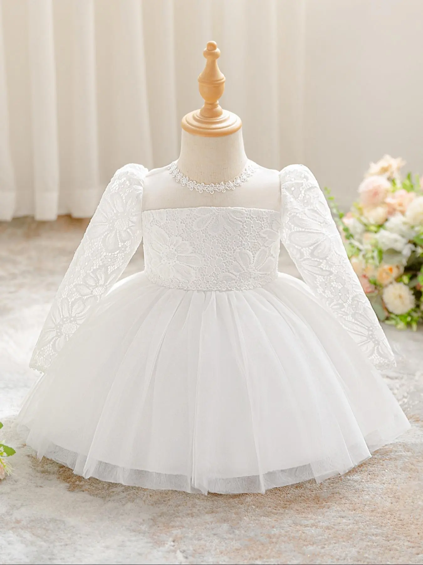 Toddler Girl's Lace Trim Puff Sleeve Sweater Dress, Elegant Romantic A Line Dress for Party Wedding Guest, Kids Clothes for All Seasons - TikTok Shop Toddler Girl's Lace Trim Puff Sleeve Sweater Dress, Elegant Romantic A Line Dress for Party Wedding Guest, Kids Clothes for All Seasons - TikTok Shop