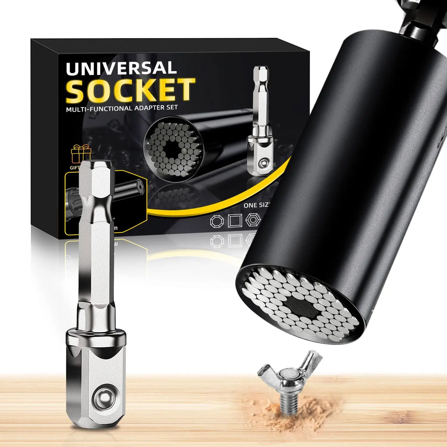 Universal Socket Tool, Multifunctional Socket with Handle, Professional Car Repair Tool, Assembly & Disassembly Tool for Home & Car Use