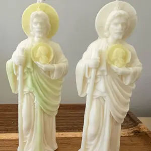 San Judas Tadeo en cera de soya