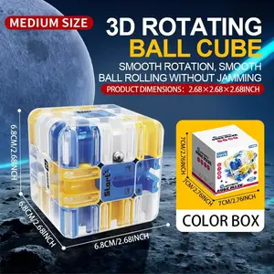 3D Roller Maze Puzzle Cube, Parent-Child Battle Toy, Logic Thinking Training, Stress Relief, Educational Toy