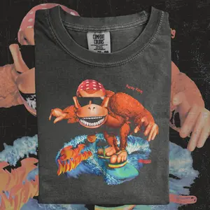 1995 Vintage 'Funky Kong Surf' Promo Comfort Color Shirt, Gamer Tee, Vintage Video Game Shirt, Retro Gamer Apparel, Gift for Men, Gift for Women, Crewneck T-shirt, Trending T-shirt