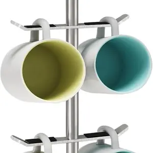 Mug Holder Tree Coffee Cup Holder with 6 Hooks Coffee Mug Rack Metal Mug Tree Counter Mug Holder
