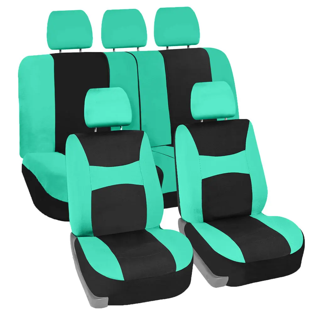Light & Breezy Flat Cloth Seat Covers - Full Set Mint, Car Seat Covers, Flat Cloth Material, Car Seat Cushions, Seat Protectors Cushion