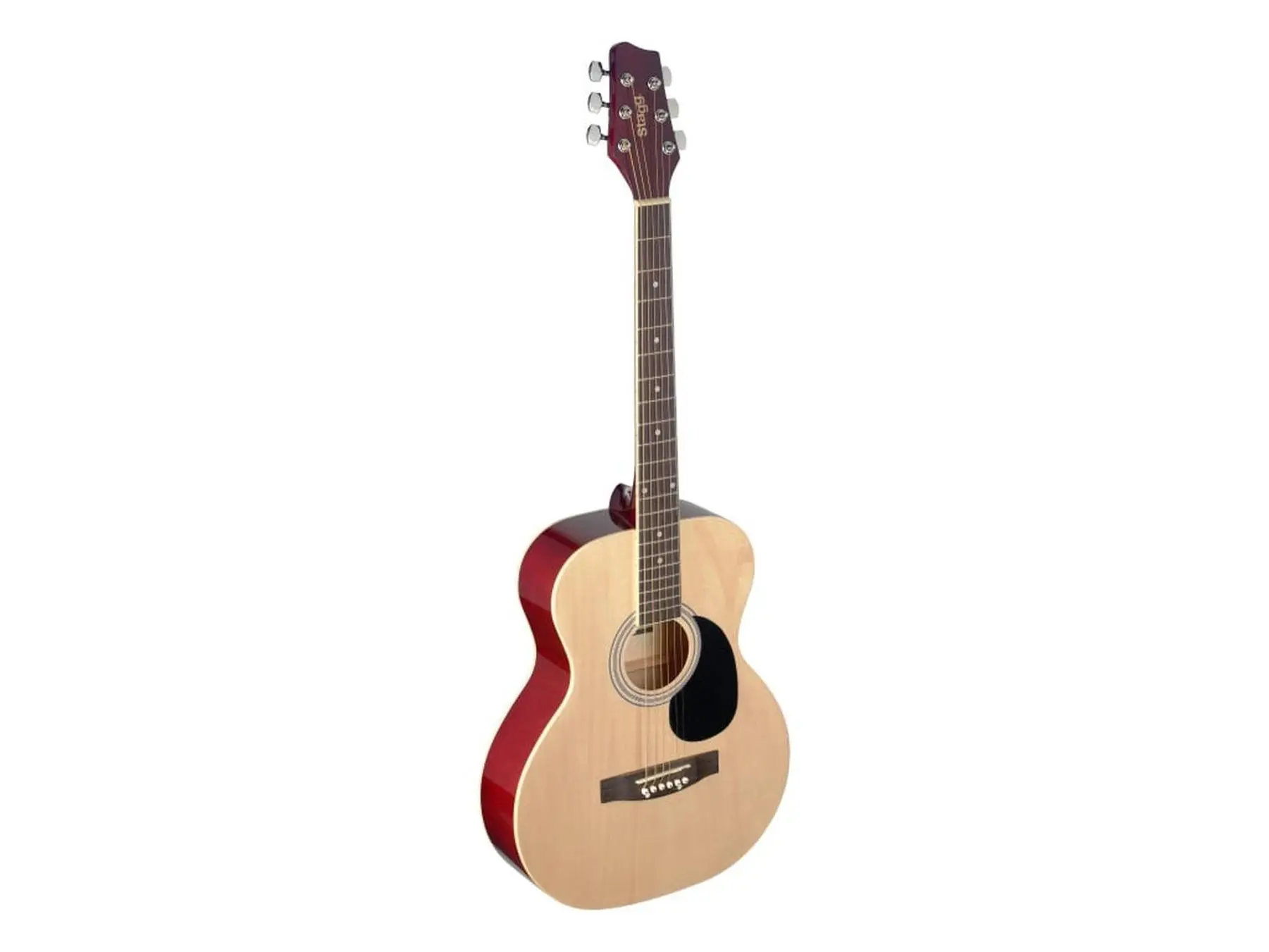 212 MAIN Stagg 22875 4-4 Scale Auditorium Acoustic Guitar, Basswood Top, High Gloss Natural Finish, for Acoustic Guitars & Gear Accessories