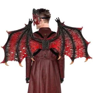 Devil Wings Prop for Halloween Party Performance Decoration, Perfect Costume Accessory for Festive Events & Parties, Maleficent Wings