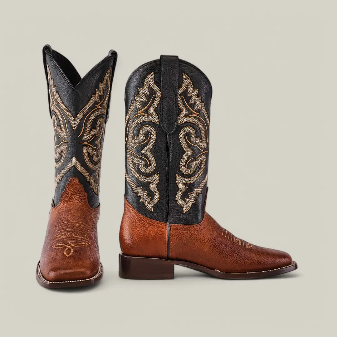 Grisly - Cogñac - Square Toe Mens Boots