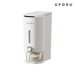 UFORU insect-proof airtight Rice Dispenser with Measuring Cups - Moisture-Resistant Plastic,Utensils Smooth,High Capacity,Grain Storage Container for Soybeans, Corn & Cereals,cat food,dog food,suitable for kitchen,dealsforyou#SummerWins