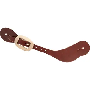 Cashel Handcrafted Cowboy Latigo Spur Straps - Chocolate Smoothout Skirting Leather - One Size Fits Most