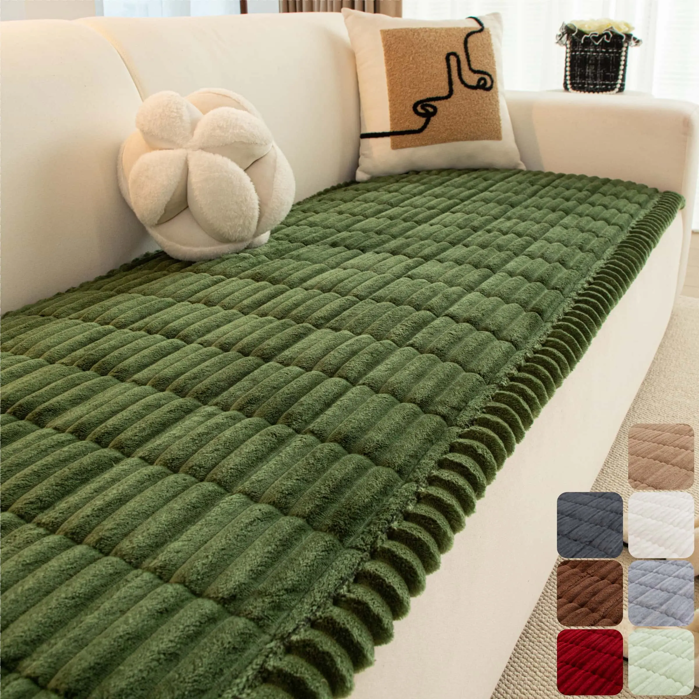 Pet Couch Cover for Dogs, Washable Reusable Non-Slip Couch Protector, Pet Friendly Dog Mat for Couches, Sofas and Home