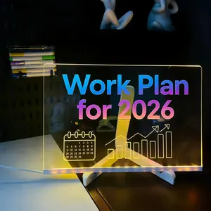 3 Sizes Reusable LED Light-Up Drawing Board for Kids, Erasable Acrylic Graffiti Board with Markers for Pen Control Training, DIY Creative Painting Board, Gifts for Kids Birthday Christmas Gift for Home School