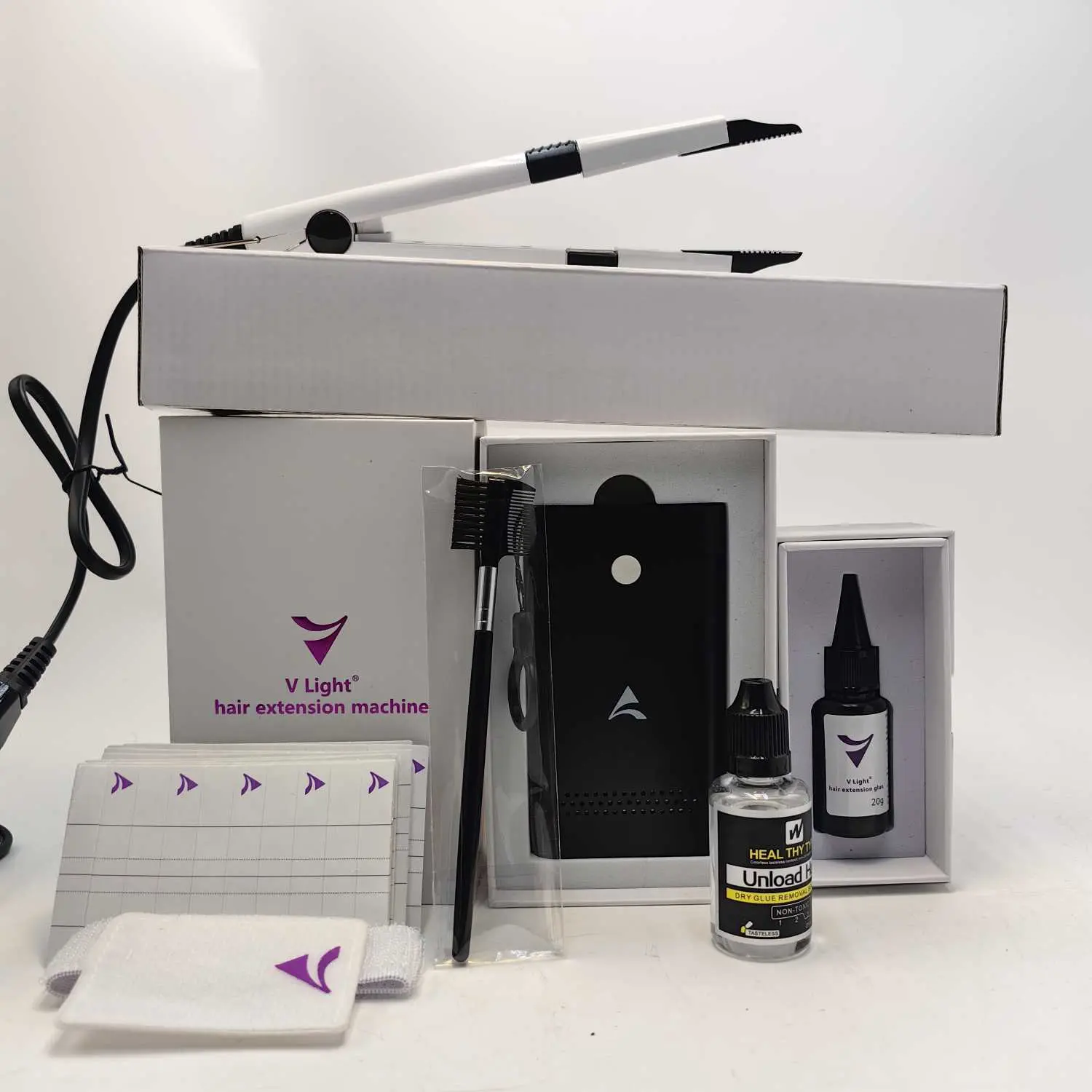UV-Light Hair extension kit for hair extensions