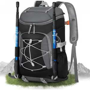 Foldable Hiking Backpack for Women Men Packable Camping Backpack 40L Waterproof Hiking Daypack Bag Lightweight Collapsible Daypack for Travel Trekking Mountaineering Large Capacity Black