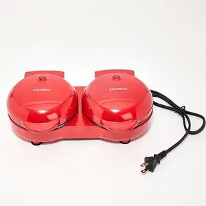 KitchenHQ Double Mini Waffle Maker with Dual Plates