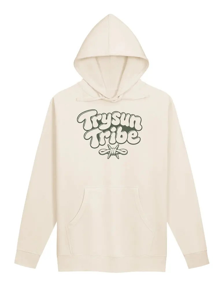 Trysun Tribe Bubble Hoodie Bone and Olives