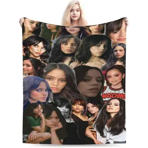 Jenna Actors Ortega Blanket Throw Blanket Soft Microfiber Blankets for Living Room Couch Sofa Bedroom 60"x50"