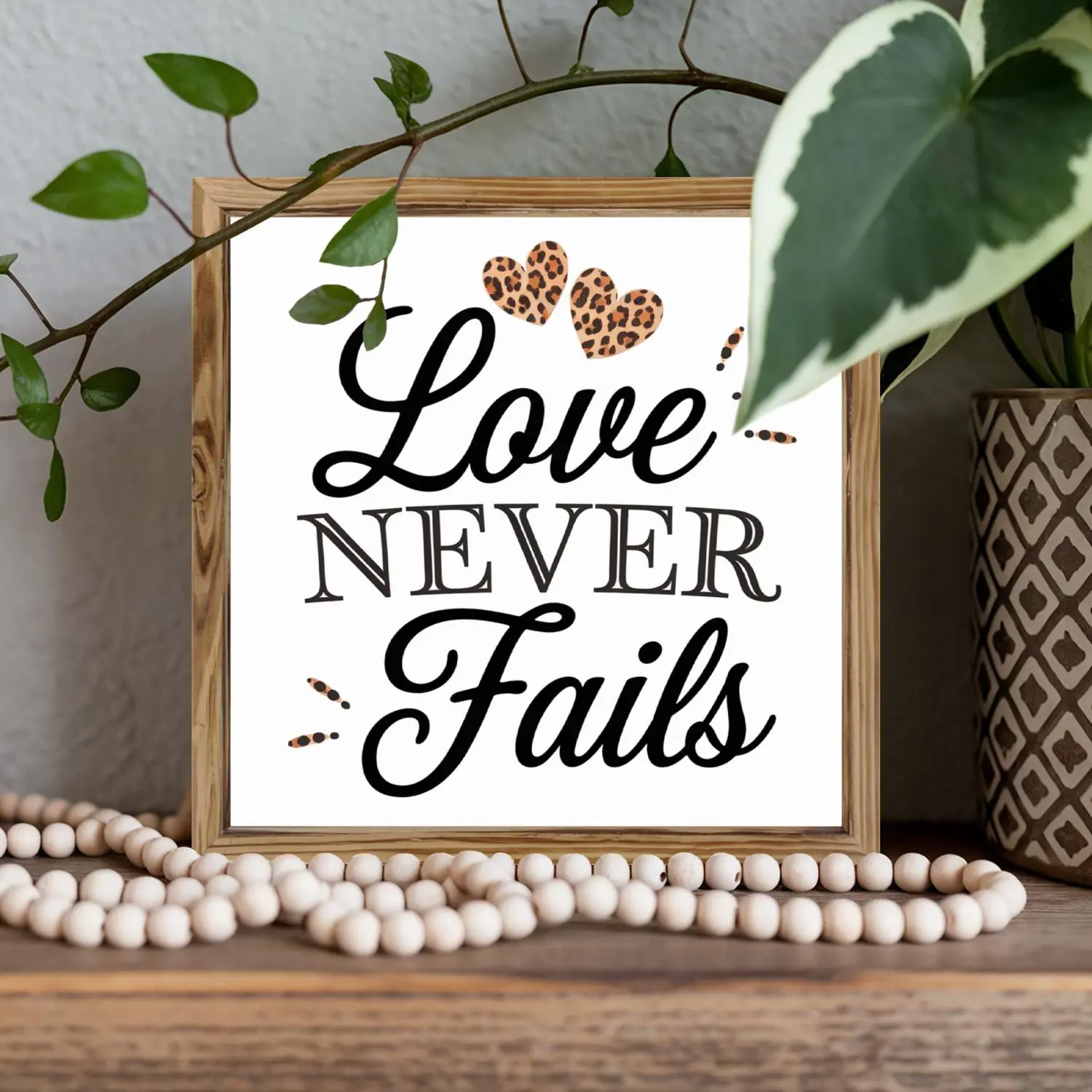 8x8 in Rustic Vintage 2D Wood Wall Sign - Valentine’s Day Romantic Home Decor Plaque, Playful Hearts, Quality Craftsmanship, Inspirational Gift for Loved Ones