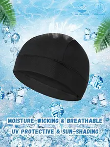 2025 Summer Sportive Beanie Fitted Hat for Men & Women Unisex Plain Color Multifunctional Skull Caps, StretchyHelmet Liner Hat, Biking Accessory for Back ToSchoolBirthday Outfit