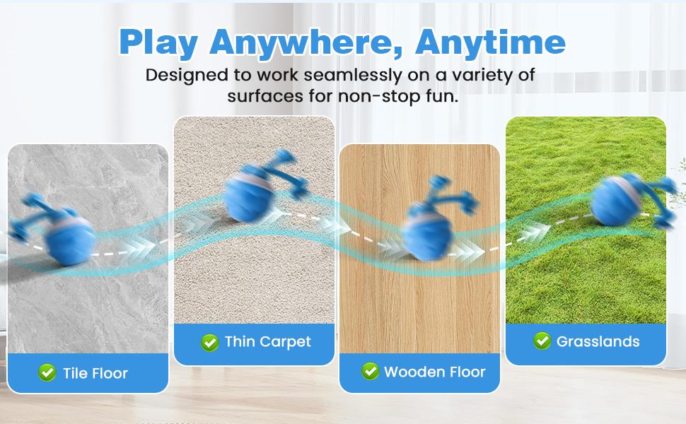 Interactive Dog Toys with Motion Activated, Squeaky Dog Toy Active Rolling Ball, Ball for Daily Training,Used for small dogs and cats , pet accessories, cute pet toys(2.95*2.95*4.33inch)