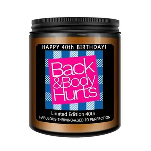 40th Birthday Gifts Women Men, Happy 40th Birthday Decorations Candles Gift for Her Him, Funny 40 Years Old Ideas -Lavender Scented Candle
