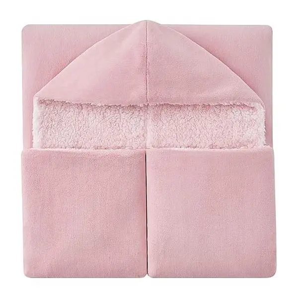 COZY HOODED THROW BLUSH