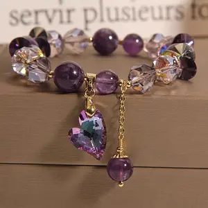 relief bracelet - Natural Amethyst   Bracelet Love Gem