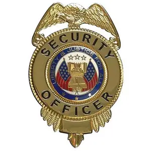 Security Officer Badge w/ Flags