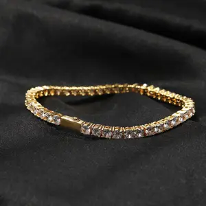 18K Gold Vacuum Plated Copper Stackable Gold Bracelet with 5A+ Sri Lanka Zircon, Rhinestone Accents & Volleyball Design, Hip-Hop Influence, Miami-Italy-Mexico Micro Inspired Elegant Jewelry for Women, Daily Wear Gift Idea