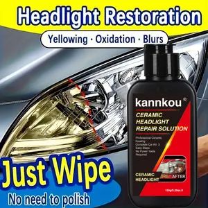 kannkou Headlight Restoration Kit Headlight Restoration Headlight Restoration Spray Headlight Restoration & Protection, (For Cars, Trucks, SUVs, RVs, Motorcycles, Etc.)