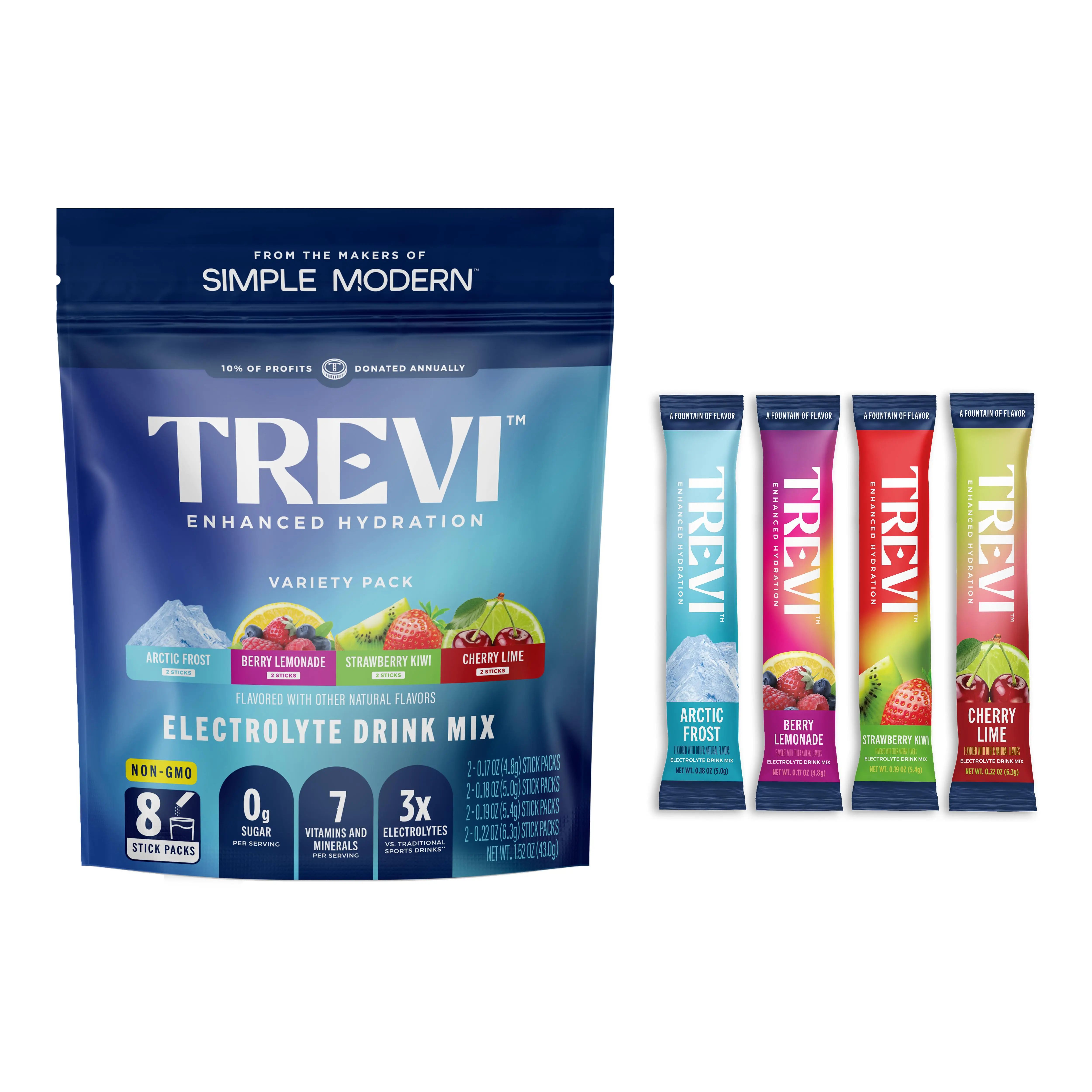 8 Count Sugar Free Trevi Favorites Variety Pack Sampler