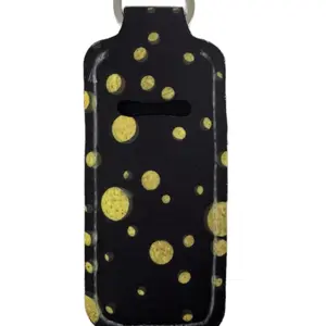 Black and Gold Chapstick Holder Keychain - Perfect for Travel