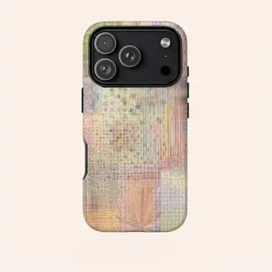 Colorful Patchwork Art Style Creative Phone Case, Sturdy and Durable 2-in-1 Protective Case,phone Case Suitable for Iphone 11/12/13/14/15/16/17 Pro Promax Plus Air. Simple and Stylish Phone Case, Perfect Birthday Gift.