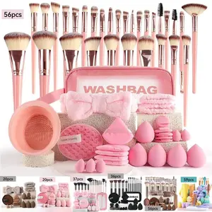 Face Makeup Tool Set with Multiple Sizes, Includes Beauty Sponge and Cleaning Tools, Perfect for Foundation Blending and Contouring, Cosmetic Organizer Bag