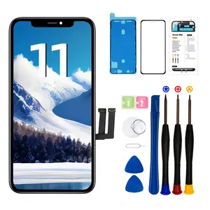 EFAITHFIX for iPhone 11 LCD iphone13iphone14 iPhone 11pro max  iphone12  iphonex Screen Replacement 6.1 Inch Frame Assembly LCD Display and 3D Touch Screen Digitizer with Repair Tools Kit for A2111, A2223, A2221 with Waterproof Adhesive Tempered Glass