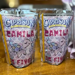 Mermaid theme Capri Sun labels