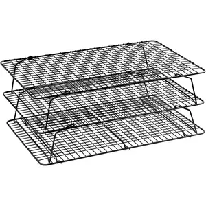 3 PCS Stackable Cooling Rack, 16 x 10 Inch Heavy Duty Stainless Steel Wire Baking Racks, Cooling Racks for Cooking and Baking Cookie Pizza Cake, Oven and Dishwasher Safe