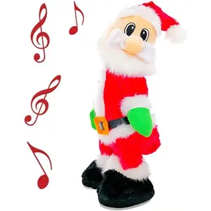 Twerking Christmas Santa Musical Doll,Dancing and Singing Xmas Plush Electric Toy Funny Gift