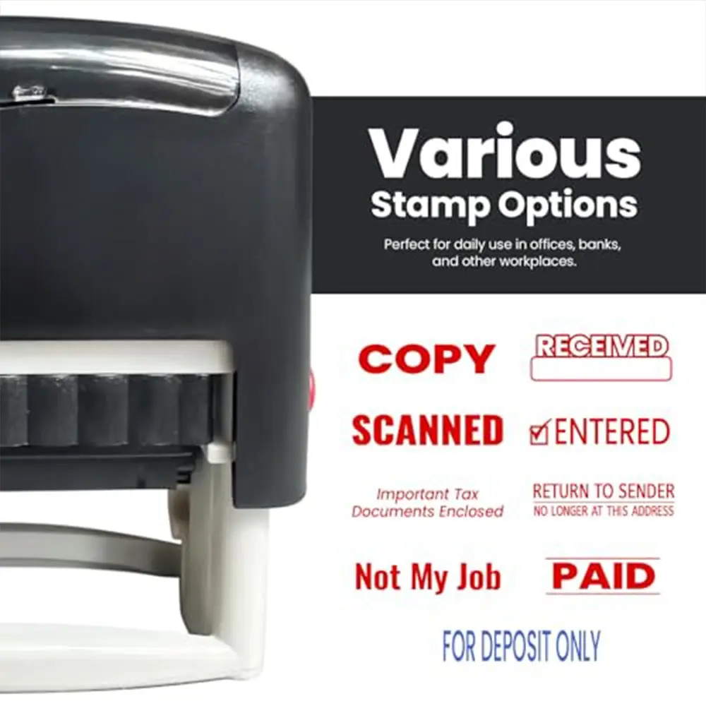 Self-Inking Rubber Stamp Ink, Business Office Accounting Programming Legal Notary Work Order Inventory Seal
