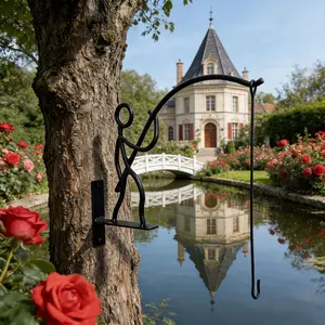 Outdoor Wall Flower Pot Hook, Balcony Plant Hanging Rack, Fishing Hanger, Wall Mount Hook for Outdoor Use, Durable and Stylish Design